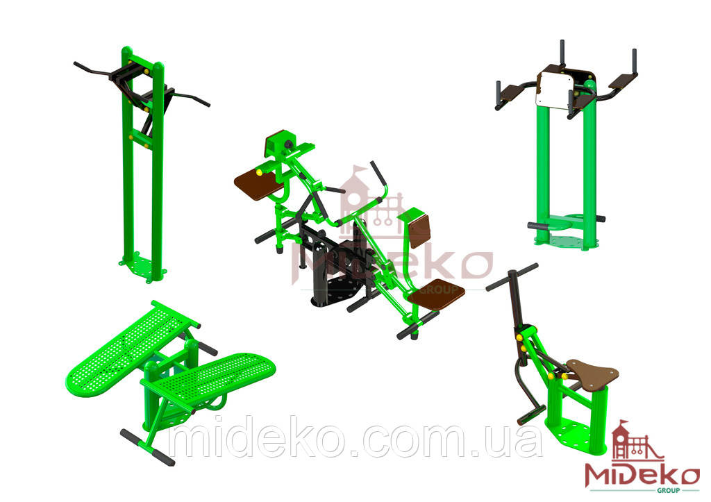 Спортивний майданчик з тренажерами М44 "МИДЕКО"