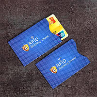 Визитница RFID чехол для кредитных банковских карт Joodi 1шт Blue с защитой от сканирования. Візитниця чохол