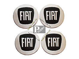 Наклейки на ковпаки Fiat чорні (90 мм) — Наклейки для ковпаків Фіат