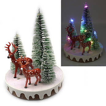 Нова LED декорація 3D "Лес" 13*10,5 см, 746565