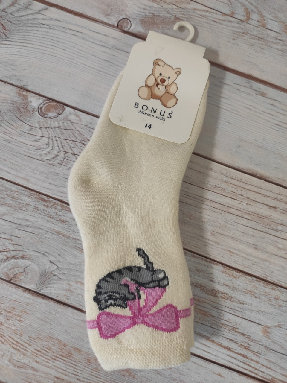 Утеплені махрові дитячі шкарпетки для дівчинки з кішечкою Дюна України 2227953214