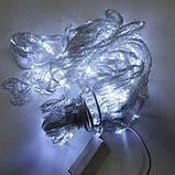 Гірлянда штора водоспад 3х2 м, світлодіодна гірлянда завіса холодна біла 240 LED, гірлянда-водоспад на вікно, фото 9