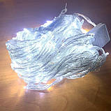 Новорічна гірлянда штора водоспад світлодіодна завісу холодний білий 240 LED-лампочок 2х2 м для будинку, фото 10