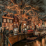 Світлодіодна гірлянда Нитка вулична 40 м 800 Led, Новорічна гірлянда теплий білий жовтий на дерево ялинку, фото 7