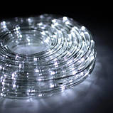 Вулична гірлянда дюралайт холодний білий 100 м, світлодіодна стрічка гірлянда прозорий шланг, LED стрічка, фото 4