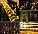 Світлодіодна вулична гірлянда дюралайт жовта 50 м, гірлянда зовнішня шланг Гірлянда світлодіодна стрічка, фото 6