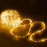 Вулична гірлянда дюралайт жовтий золотий теплий білий 100 м, світлодіодна стрічка гирлянда прозорий шланг, фото 8