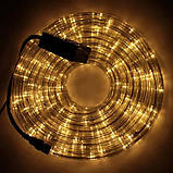 Світлодіодна вулична гірлянда дюралайт жовта 50 м, гірлянда зовнішня шланг Гірлянда світлодіодна стрічка, фото 4
