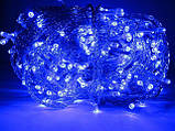 Світлодіодна гірлянда нитка 28 м синя ( прозорий провід ) гірлянда на ялинку, фото 3