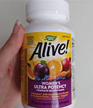 Вітаміни для жінок 50+ Alive! Women's 50+ Ultra Potency 60 таблеток, фото 3