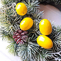 Лимон штучний — жовтий, 3.8 см на 2.5 см — за 10 шт.