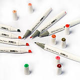 Набір двосторонніх маркерів Rich New для малювання і скетчинга на спиртовій основі 60 штук, фото 8