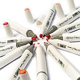 Набір двосторонніх маркерів Rich New для малювання і скетчинга на спиртовій основі 60 штук, фото 10