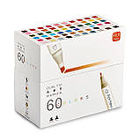 Набір двосторонніх маркерів Rich New для малювання і скетчинга на спиртовій основі 60 штук, фото 3