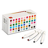 Набір двосторонніх маркерів Rich New для малювання і скетчинга на спиртовій основі 60 штук, фото 5