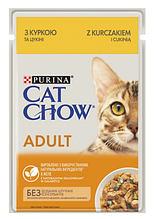 Вологий корм для кішок Cat Chow (Кет Чау) желе з куркою і цукіні, 85 г