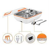 Ланчбокс з підігрівом від мережі 220V, судок електричний, контейнер для їжі переносний, фото 3