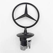 Емблема приціл для Mercedes-Benz (Мерседес) Чорна Матова, фото 3