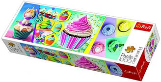 Пазли - (1000 елм. Панорама) - "Красиві кексики"