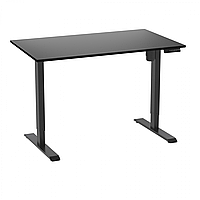 Электро-стол Monotable Single для работы стоя ( столешница серая, основа черная )