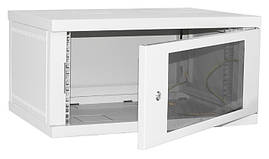 Шафа монтажна серверна підвісна  6U IPCOM  СН-6U-06-04-ДС-1 345(в)х600(ш)х450(гл). Двері - скло