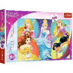 Пазли - (100 елм.) - "Магія принцес" / Дісней принцеси