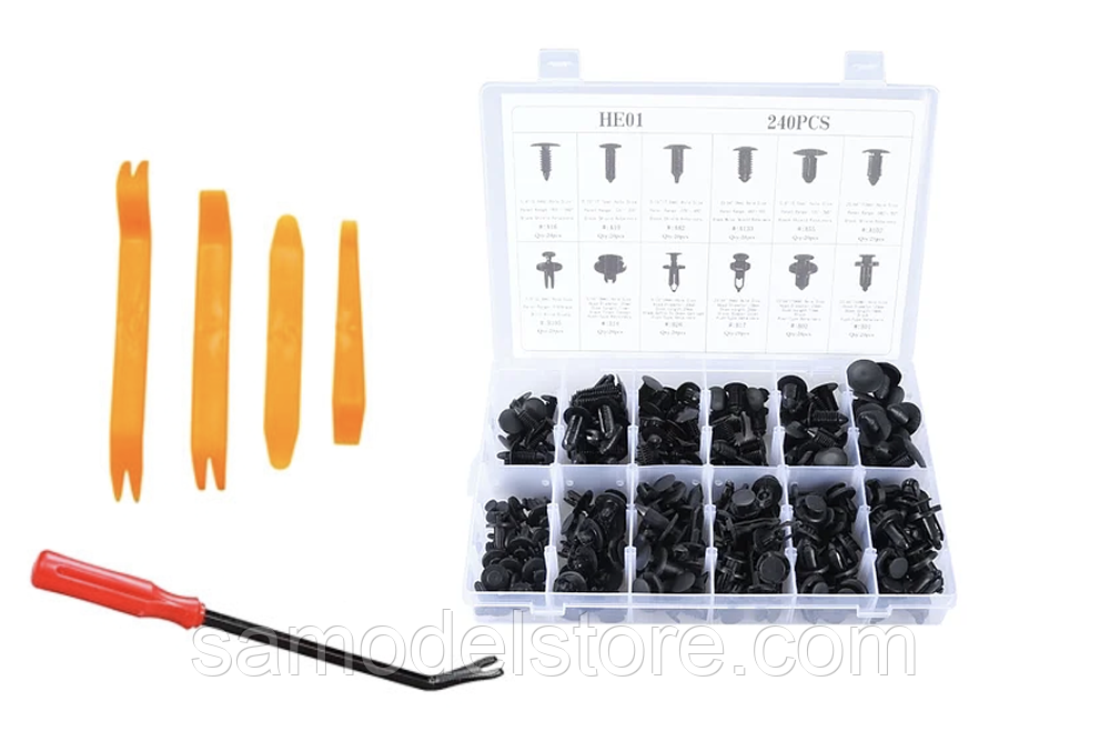 Набір авто кліпс + лопатка, пластик, фото 1