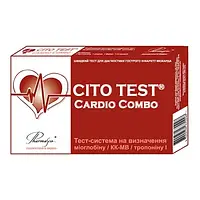 Тест для визначення інфаркту міокарда CITO TEST Myogiobin, CK-MB, Troponin 1 Combo, 1 шт.