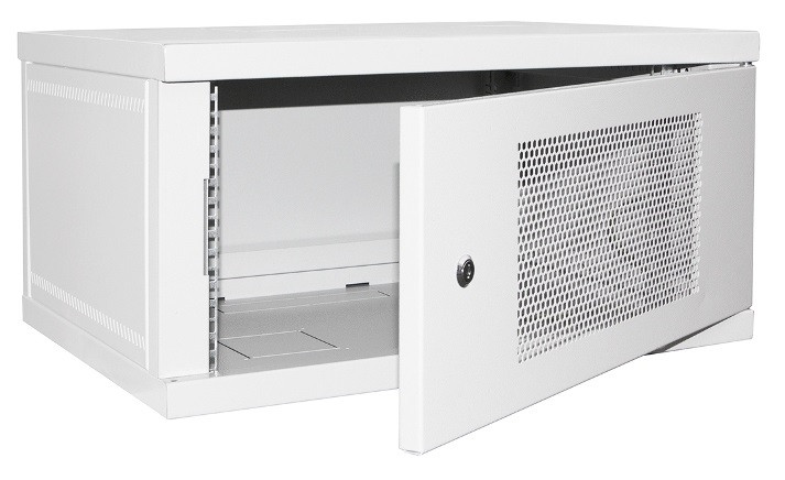 Шафа монтажна серверна підвісна 6U IPCOM СН-6U-06-04-ДП-1 345(в)х600(ш)х450(гл). Двері - перфоровані