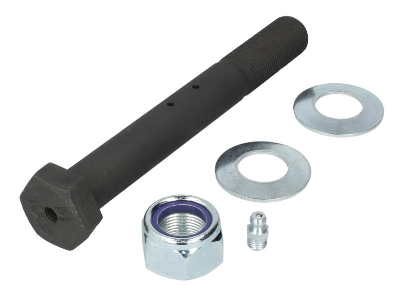 Палець ресори RVI М20х1,5x160 пер, 5010130738, під змазки, в комплекті з гайкою, шайбами і масельничкою, фото 1