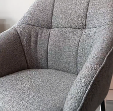 Крісло м'яке рогожка в сучасному стилі для дому та офісу Chicago (Чикаго) DC - 2227 Evrodim, колір сірий, фото 3