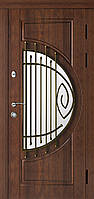 Входная металлическая дверь SK Адамант, со стеклопакетом и ковкой, уличная, комплектация Ультра