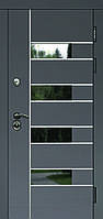 Входная металлическая дверь SK Герда, со стеклопакетом, уличная, комплектация Эталон