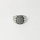 Срібний персень Тризуб із гербом України DARIY 702п, фото 2