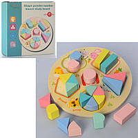 Деревянная развивающая игрушка для детей вкладыши Геометрика (геометрические блоки)
