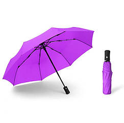 Зонт повний автомат, 8 спиць, купол 96см, матеріал епонж, висока якість, фіолетовий