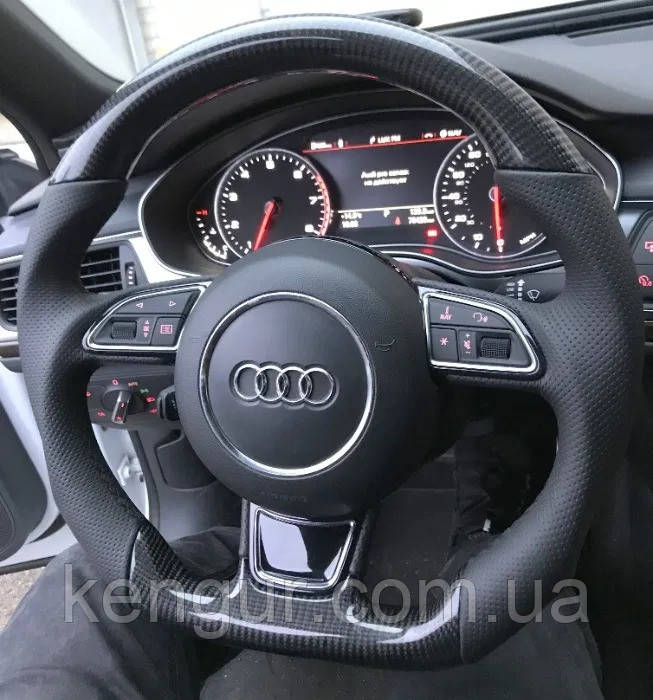 Кермо Audi 4G S6 A6 S7 A7 4H A8 S8 S-line карбон, анатомія