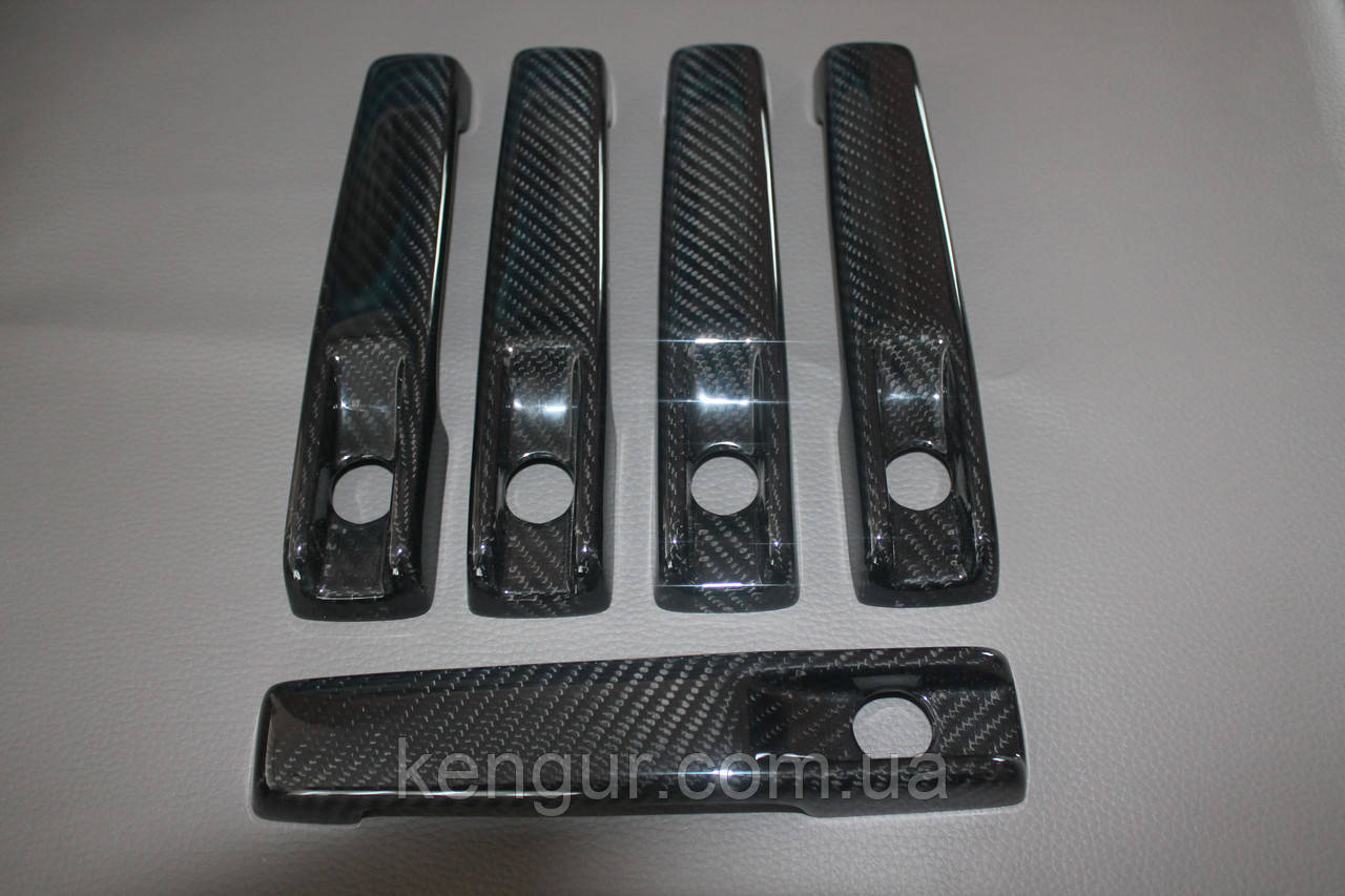 Накладки на ручки на Mercedes-Benz G-class W463 1979-2018 (карбон), фото 1