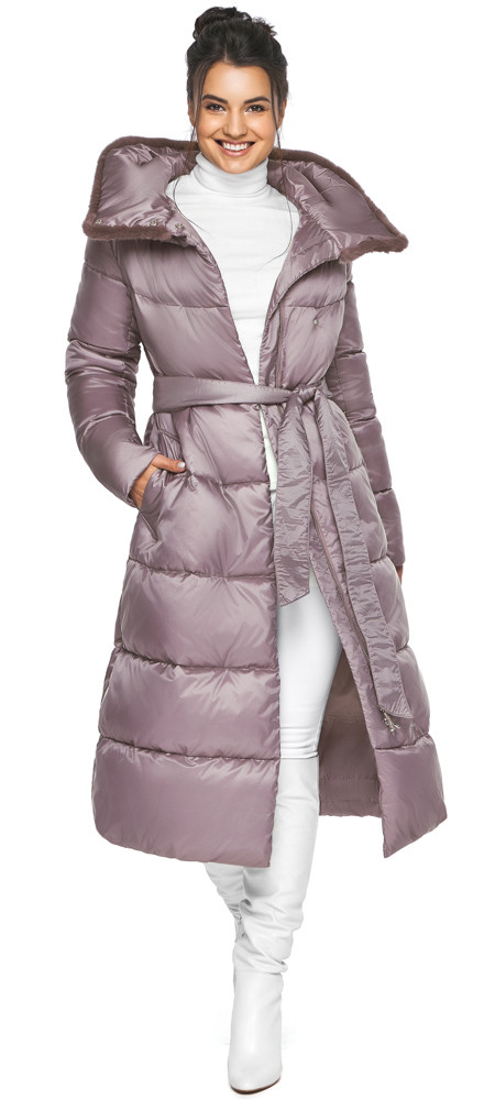 Жіноча куртка з прорізними кишенями колір пудра модель 45085 р — 42 (XXS)