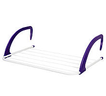 Сушарка для білизни на батарею Fold Clothes Shelf TL00143-L 54х34 см Фіолетова, сушка для речей