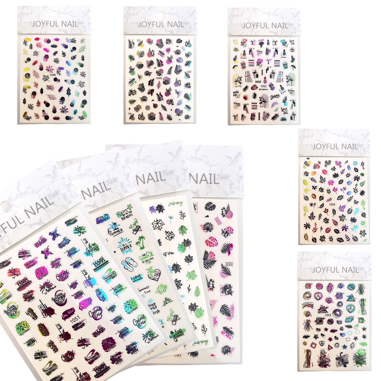 Наклейки для нігтів - 3D стікери JOYFUL NAIL для дизайну на клейкій основі