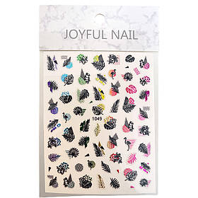 Наклейки для нігтів - 3D стікери JOYFUL NAIL для дизайну на клейкій основі №1049