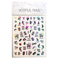 Наклейки для ногтей - 3D стикеры JOYFUL NAIL для дизайна на клейкой основе №1052