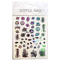 Наклейки для ногтей - 3D стикеры JOYFUL NAIL для дизайна на клейкой основе №1053