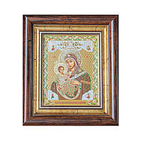 Икона Богородица Вифлеемская прямоугольная в рамке под стеклом