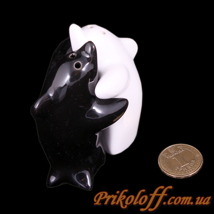 Сільничка та перечниця "Дельфіни", кераміка, фото 1