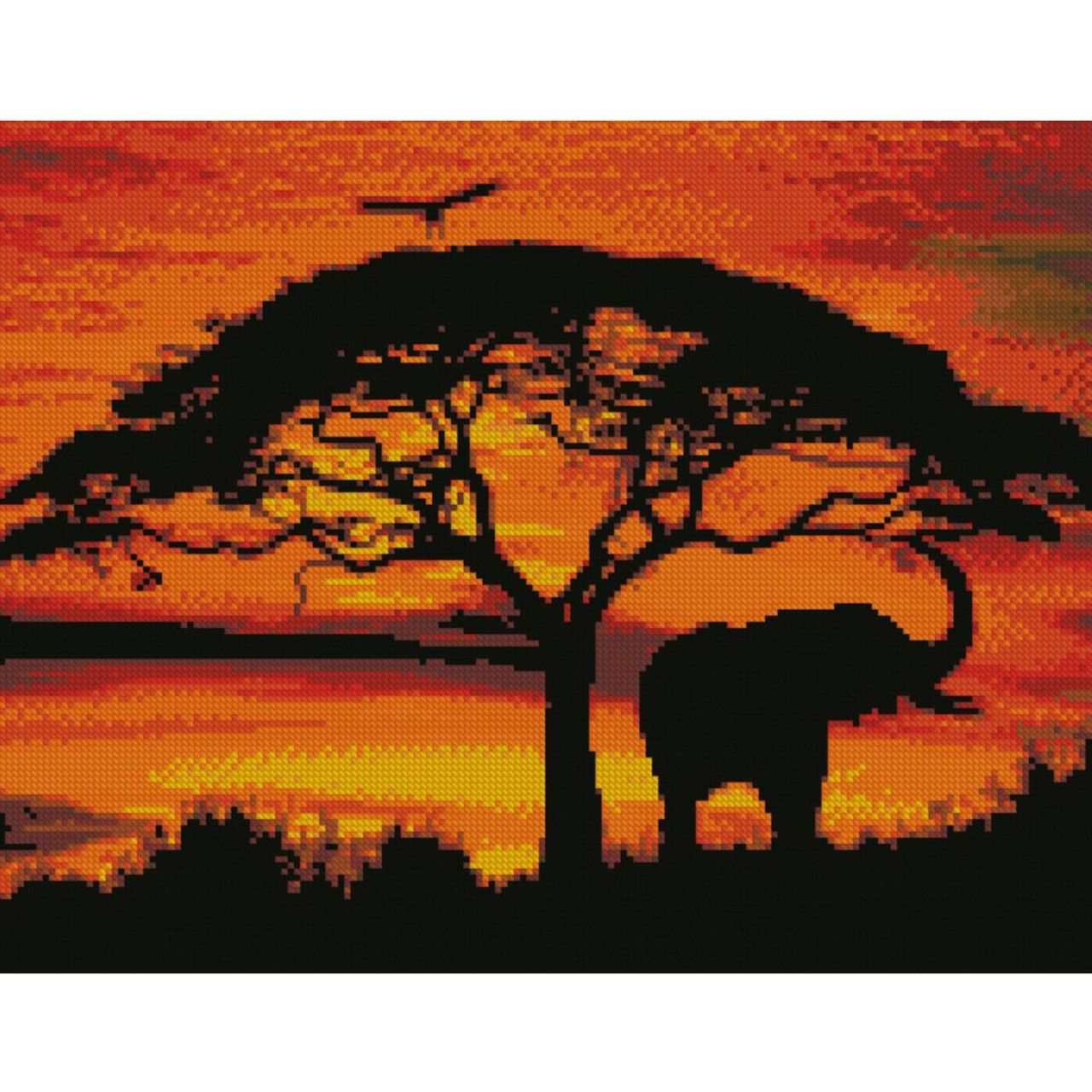 Алмазная мозаика "Африканский закат" 40*50 см, ТМ Strateg (FA40284) - фото 1 - id-p1517557992