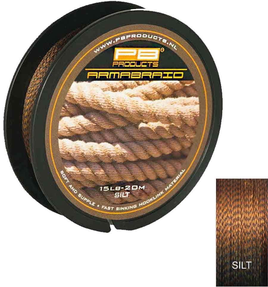 Повідцевий матеріал PB Products Armabraid 15lb Silt 20m