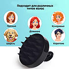 Силіконова щітка-масажер для миття голови Comair Light Red, фото 6