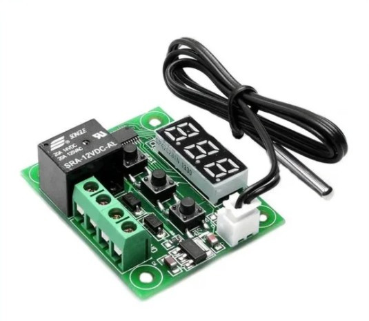 Терморегулятор з LED-індикатором і виносним датчиком W1209 живлення 12V